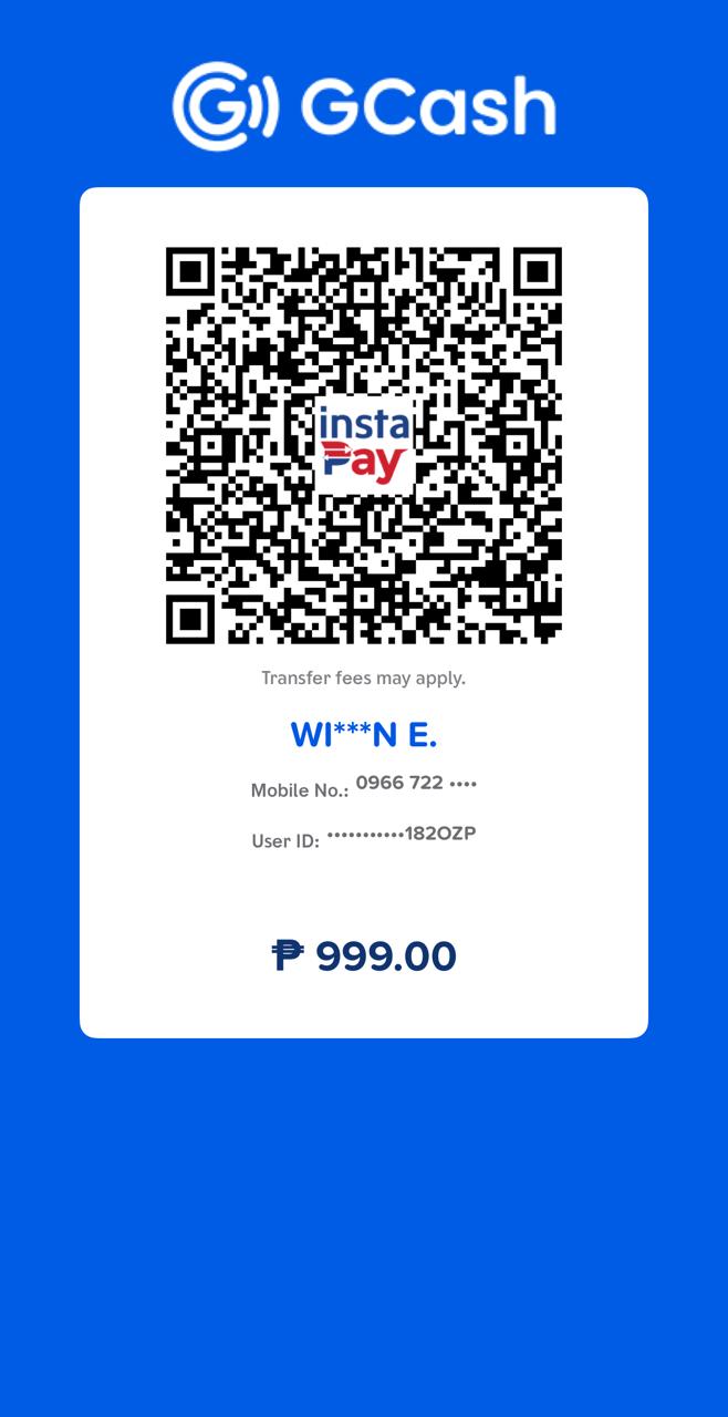 GCash QR code for payment